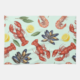 Seafood Mix von Natasha Us Geschirrtuch