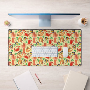 Seafood Pattern Schreibtischunterlage