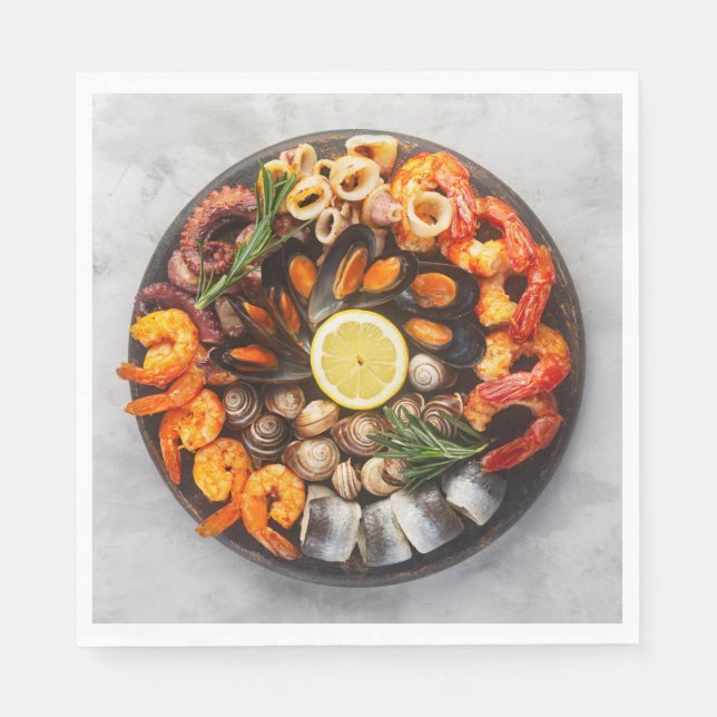 Seafood Platter Serviette (Vorderseite)
