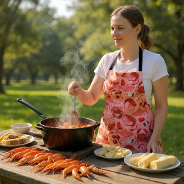 Seafood spektakuläre All-Over-Print-Schürze Schürze