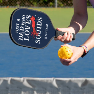 Seafood Tintenfisch Lover Koch Vater Gag Custom Pickleball Schläger