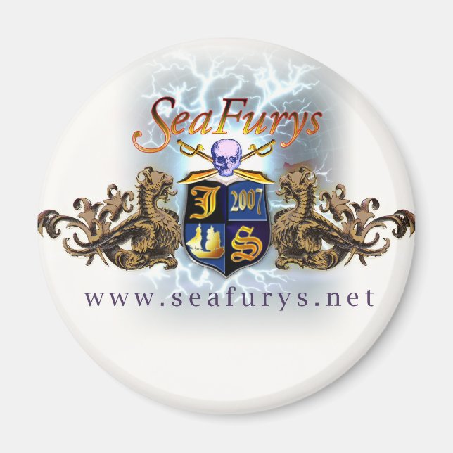 SeaFurys Schild (weiß) Magnet (Vorne)
