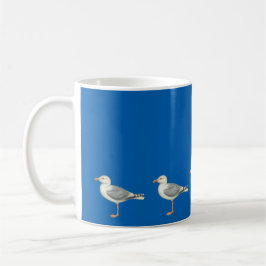 Seageln auf blauem Hintergrund Kaffeetasse