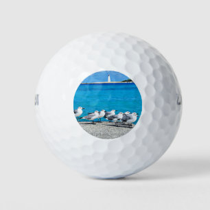 Seageln, Sandstrand, Nassau, Bahamas Golfball