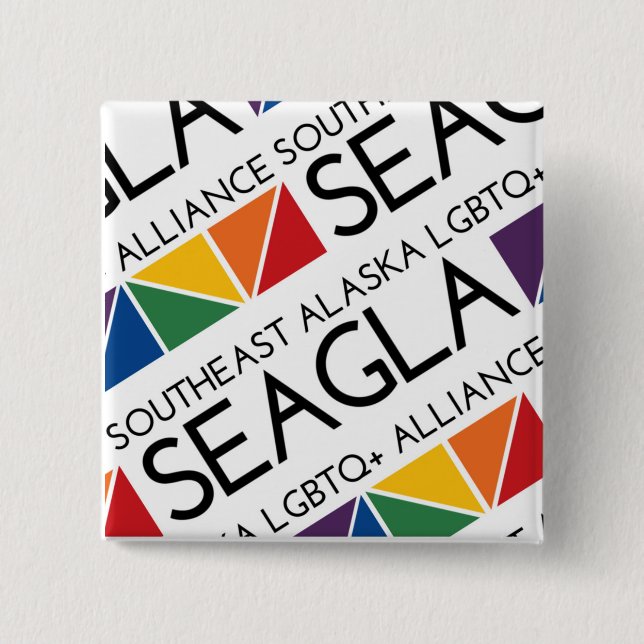 SEAGLA quadratisches Logo-Button Button (Vorderseite)