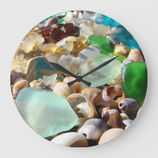 Seaglass dekorative Wanduhren Sea Glass Muscheln