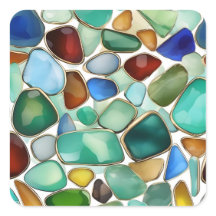 Seaglass Sammlung für Schmuck.