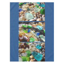 Seaglass Strand-Tischdecke-Küstenhochzeits-Haus