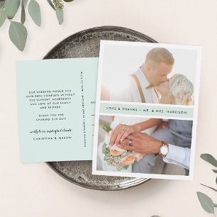 Seaglass Stripe   Hochzeitsszenario Foto Vielen Da Postkarte