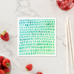 Seaglass Watercolor-Muster Serviette