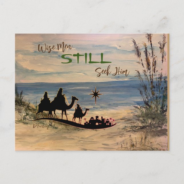 Seagrass Christmas Postcard Postkarte (Vorderseite)