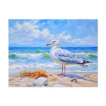 Seagul am Strand des baltischen Meeres. Impression