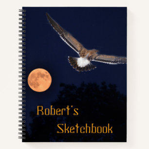 Seagull am Mondskizze Notizbuch
