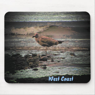 Seagull am Strand der Westküste Mousepad
