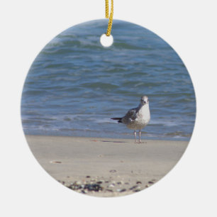 Seagull am Strand Keramik Ornament