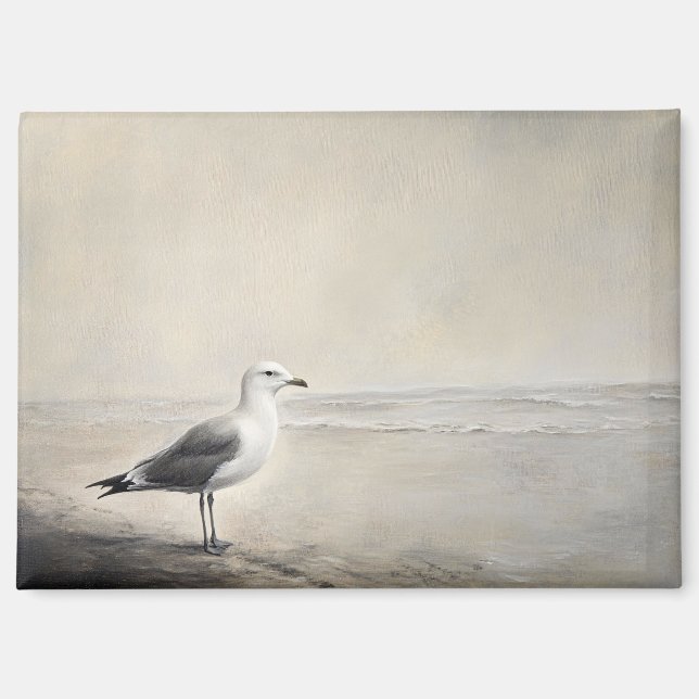 Seagull am Ufer Magnet (Vorderseite)