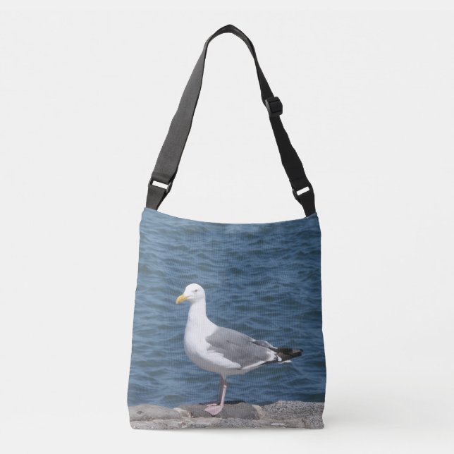 Seagull an der Bucht Tragetaschen Mit Langen Trägern (Vorderseite)