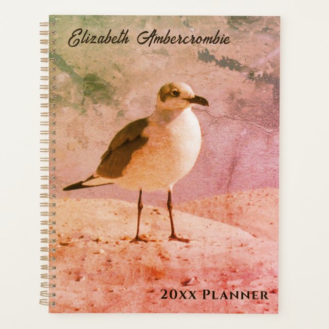 Seagull auf dem Beach Years Planner Planer (Vorderseite)