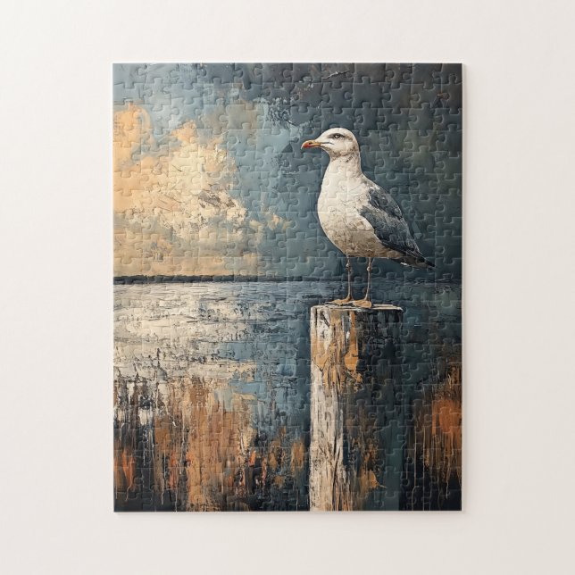 Seagull auf einer Post-Oil-Malerei Art (Vertikal)