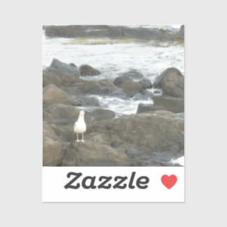 Seagull auf Felsen Aufkleber