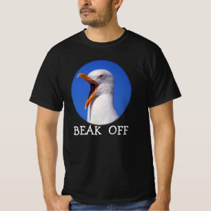 Seagull Beak Off Fab Funny Joke T - Shirt