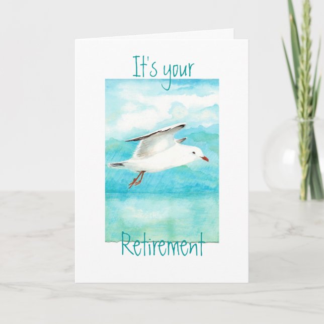 Seagull-Bird - Funny Your Retirement Karte (Vorderseite)