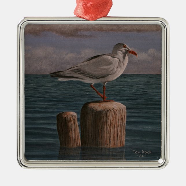 Seagull by Tom Rock Metal Ornament (Vorne)