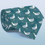 Seagull Coastal Bird Green Pattern Krawatte<br><div class="desc">Fun Seagull Vogelmuster auf einem tiefen grünen Hintergrund. Ideal für Vogelliebhaber und Segler.</div>