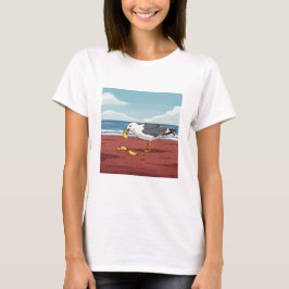 Seagull Essen ein Chip auf PEI Beach T - Shirt