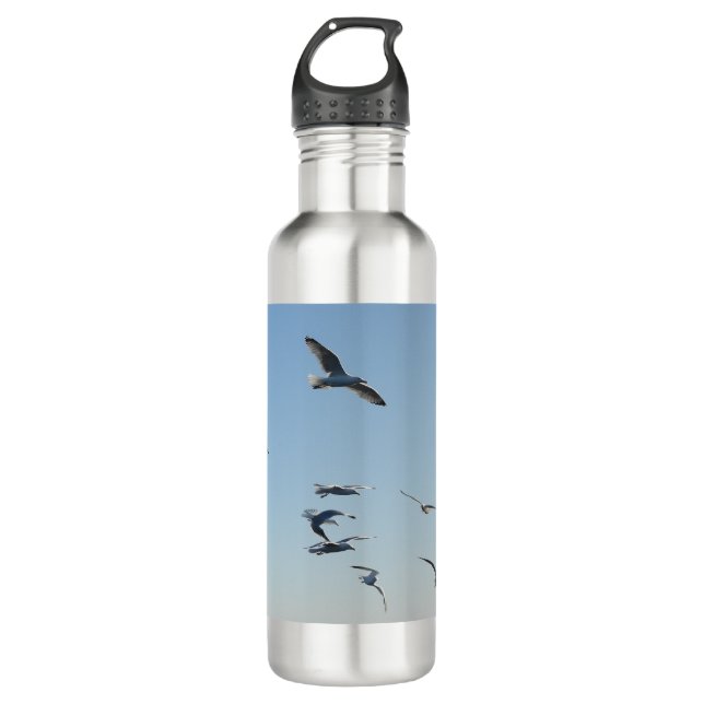 Seagull Flying Edelstahlflasche (Vorderseite)