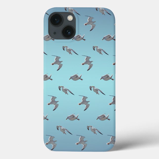 Seagull Frenzy iPad Mini Case (Sky Blue Mix) (Rückseite)
