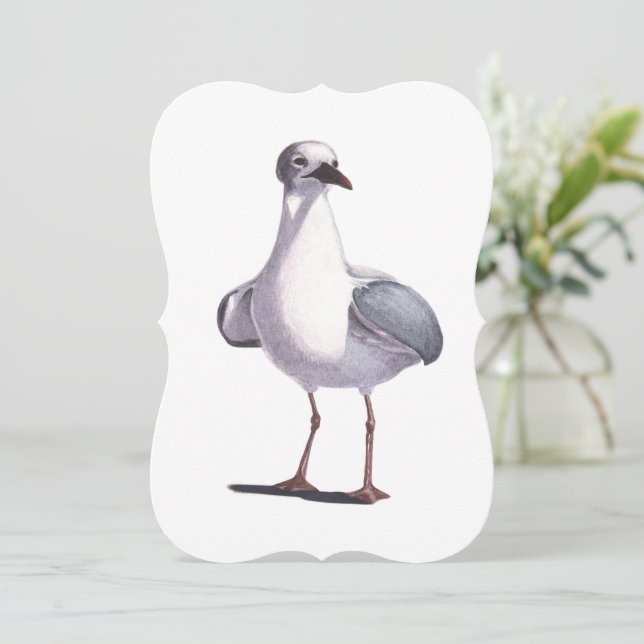 Seagull-Grußkarte (Stehend Vorderseite)
