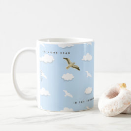 Seagull in the clounds kaffeetasse