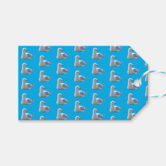 Seagull Lay Down Blue Geschenkanhänger