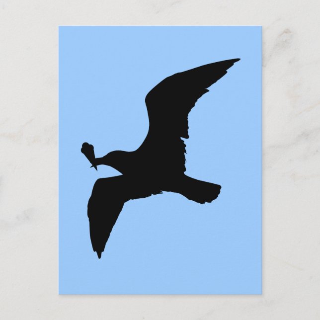 Seagull mit Eiscreme Postkarte (Vorderseite)