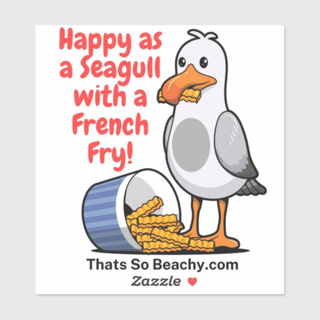 Seagull mit französischem Aufkleber Wildholz Prome (Blatt)