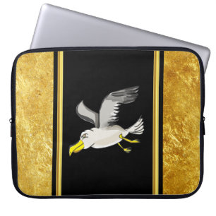 Seagull mit Goldfolie Laptopschutzhülle