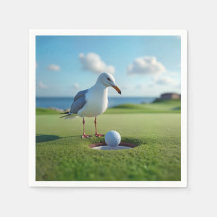 Seagull mit Golfball Serviette