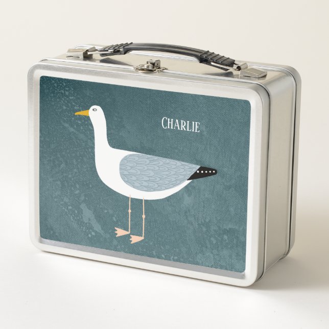 Seagull Nautic Name Metall Brotdose (Vorderseite)