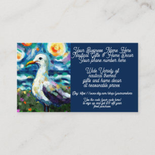 Seagull Nautical Gift Wohngestaltung Shop Vertrieb Visitenkarte