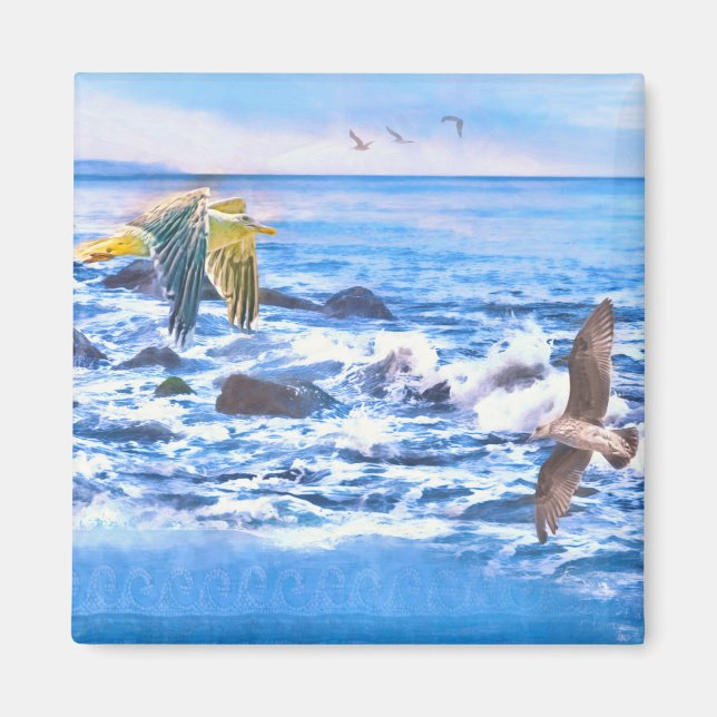 SEAGULL OCEAN PLAYBODEN MAGNET (Vorne)
