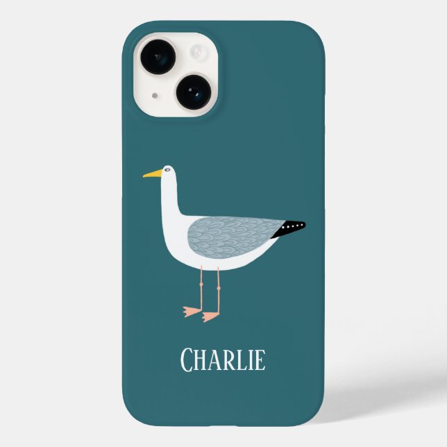 Seagull Personalisiert Case-Mate iPhone 14 Hülle (Rückseite)