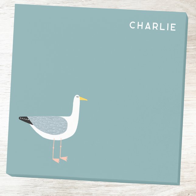 Seagull Personalisiert Post-it Klebezettel (Fun Seagull personalized Post It sticky notes)