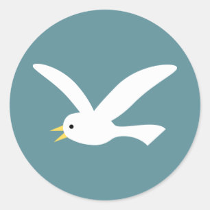 Seagull Runder Aufkleber
