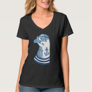 Seagull Sailor Kids Women Birdwatcher Beach Guls T-Shirt