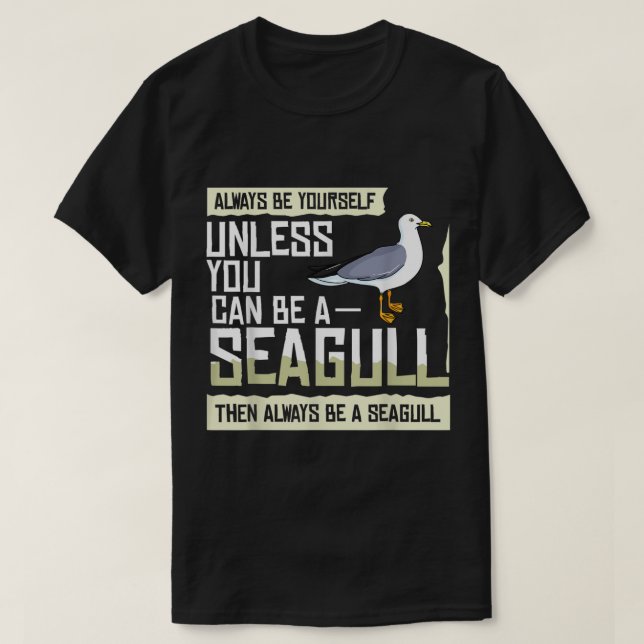 Seagull Seabird-Grußvogel T-Shirt (Design vorne)