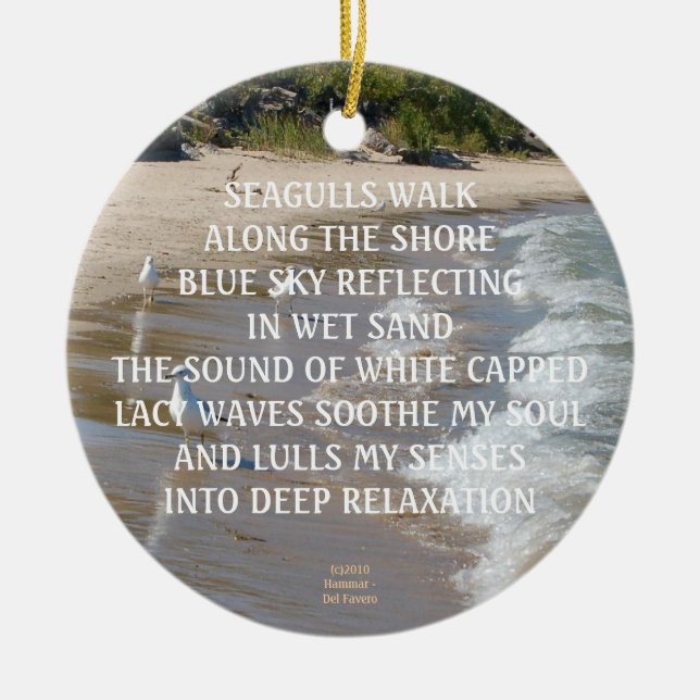 SEAGULL SHORNING ODER PENDANT KERAMIK ORNAMENT (Vorne)
