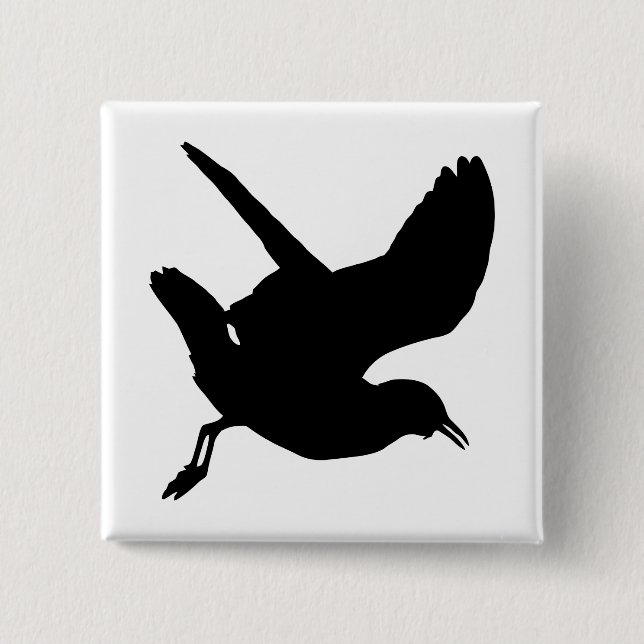 Seagull-Silhouette Button (Vorderseite)