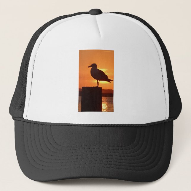 Seagull Sunset Truckerkappe (Vorderseite)