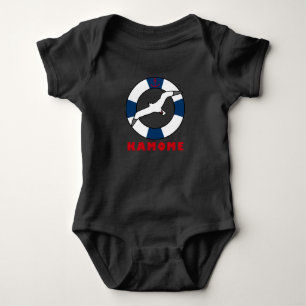 Seagull und Swim Ring Blue Baby Strampler